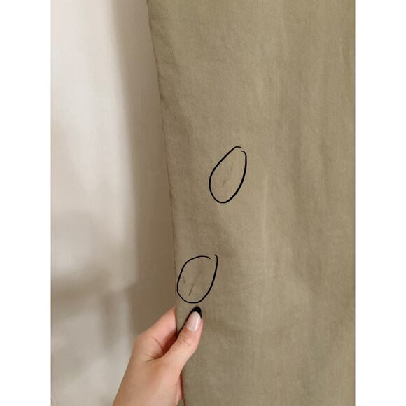 Green Marine Layer Bridget High Waist Raw Hem Wide Leg Pants 14 - Picture 8 of 9